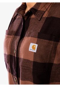 Koszula turystyczna damska Carhartt Midweight Flannel L/S Plaid Shirt. Kolor: brązowy