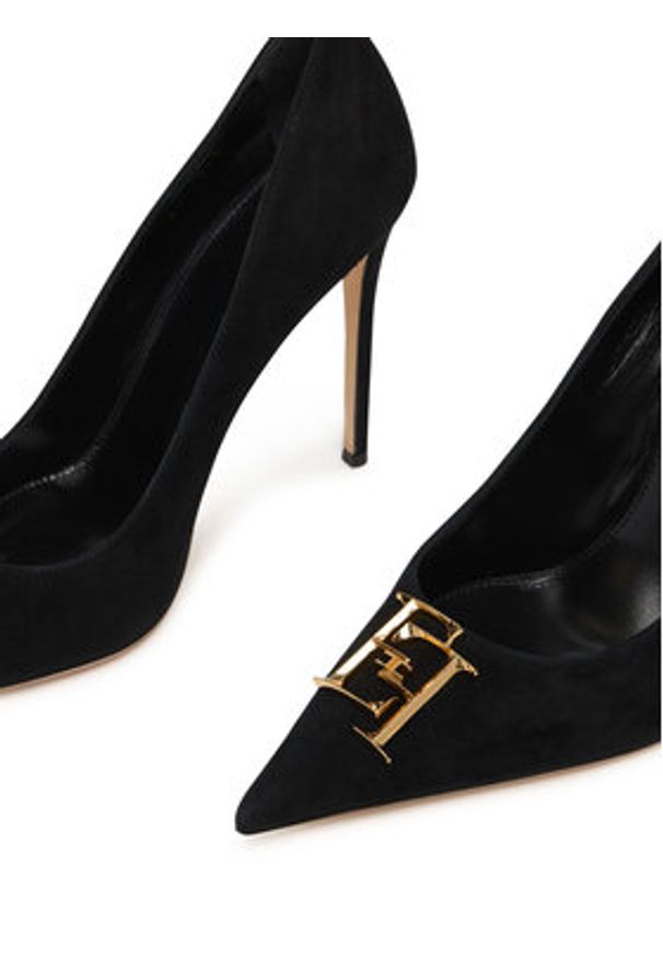 Elisabetta Franchi Szpilki SA59L61E2 Czarny. Kolor: czarny. Materiał: zamsz, skóra. Obcas: na szpilce