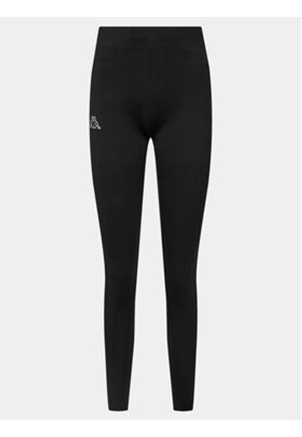 Kappa Legginsy Zapri 303MJB0 Czarny Slim Fit. Kolor: czarny. Materiał: bawełna