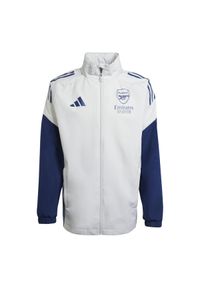 Adidas - Kurtka dresowa zewnętrzna Arsenal 2025/26. Kolor: szary. Materiał: dresówka. Sport: piłka nożna #1