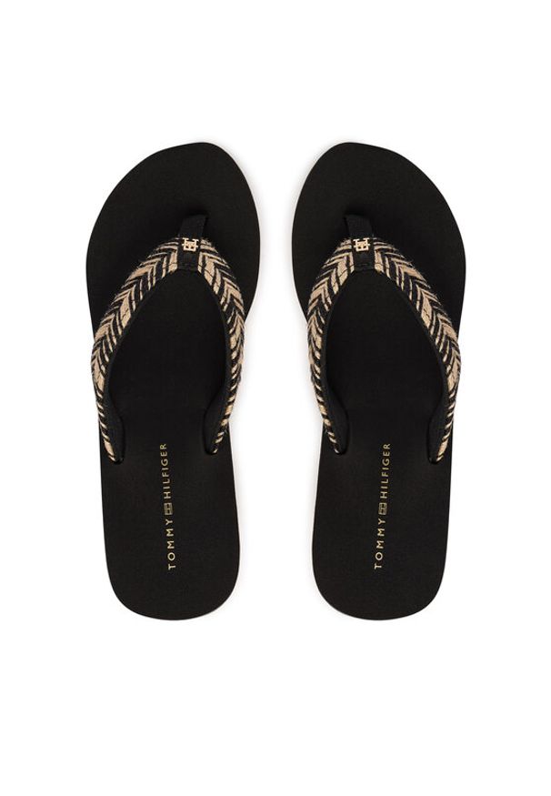 TOMMY HILFIGER - Tommy Hilfiger Japonki Rope Strap FW0FW09197 Czarny. Kolor: czarny. Materiał: materiał
