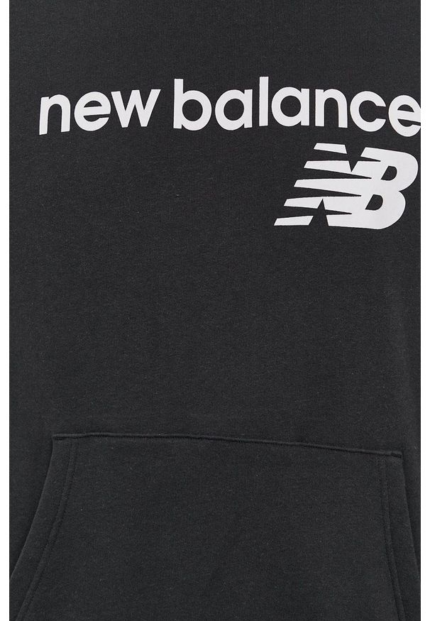 New Balance - Bluza. Okazja: na co dzień. Kolor: czarny. Wzór: nadruk. Styl: casual