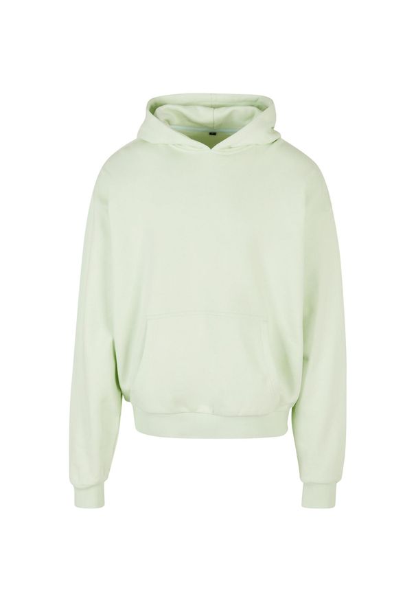BUILD YOUR BRAND - Bawełniana Bluza Z Kapturem Dla Dorosłych Unisex Ultra Heavyweight Boxy Hoodie. Typ kołnierza: kaptur. Kolor: zielony. Materiał: bawełna