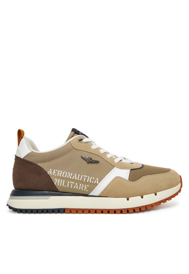 Sneakersy Aeronautica Militare. Kolor: beżowy