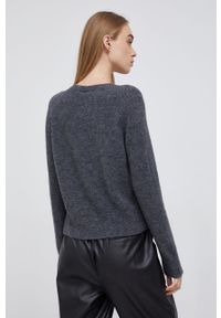 Pepe Jeans Sweter z domieszką wełny damski kolor szary. Okazja: na co dzień. Kolor: szary. Materiał: wełna. Długość rękawa: długi rękaw. Długość: długie. Styl: casual #4