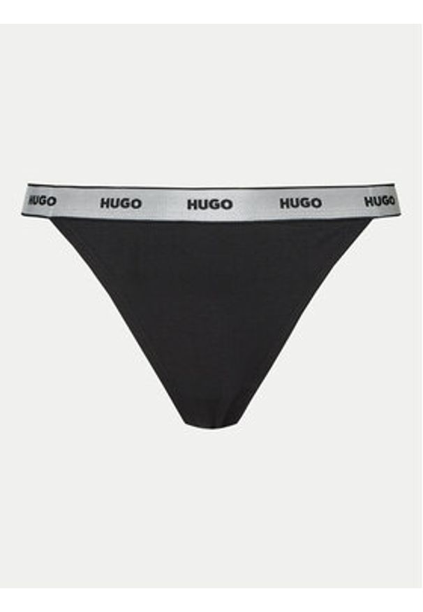 Hugo Komplet 3 par stringów 50527212 Czarny. Kolor: czarny. Materiał: bawełna