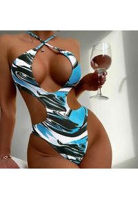 Intica - Strój kąpielowy jednoczęściowy z wycięciami odporny na chlor i UV Glenda. Kolor: wielokolorowy. Materiał: materiał. Długość: długie #6