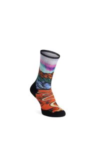 Skarpety merino Smartwool Trail Run Targeted Cushion Singletrack Crew. Kolor: pomarańczowy. Sport: bieganie