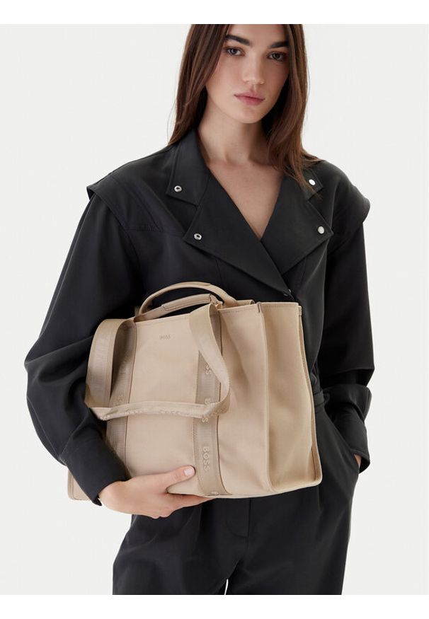 BOSS Torebka 50558113 Beżowy. Kolor: beżowy
