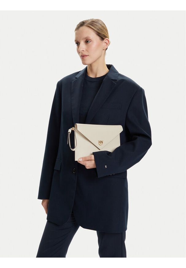 Pinko - PINKO Torebka Flat Purse Handle AI 25-26 PCPL104820 A0F1 Écru. Materiał: skórzane