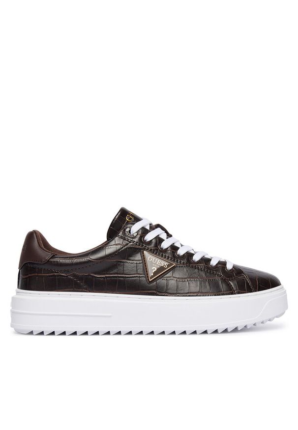 Sneakersy Guess. Kolor: brązowy