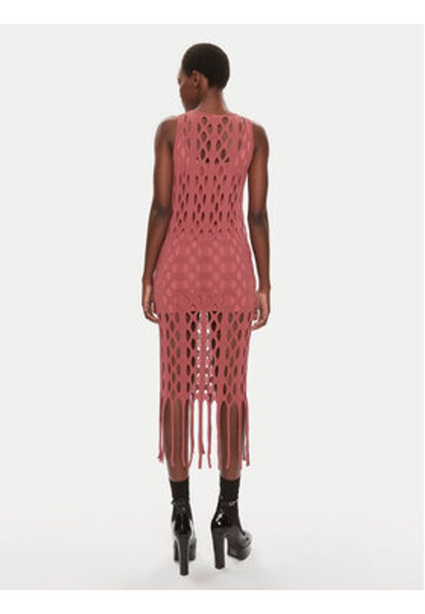 Pinko - PINKO Sukienka codzienna Kill Bill 103464 Y7ZX Różowy Slim Fit. Okazja: na co dzień. Kolor: różowy. Materiał: wiskoza. Typ sukienki: proste. Styl: casual