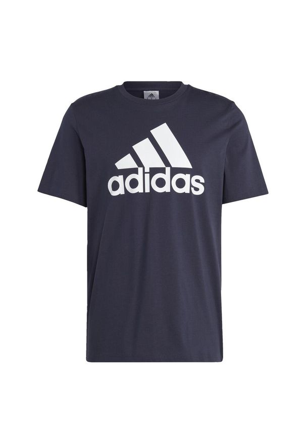 Adidas - Koszulka męska adidas Essentials Single Jersey Big Logo Tee. Kolor: niebieski, wielokolorowy, biały. Materiał: jersey