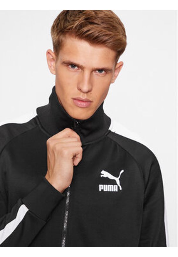 Puma Bluza Iconic T7 530094 Czarny Regular Fit. Kolor: czarny. Materiał: bawełna