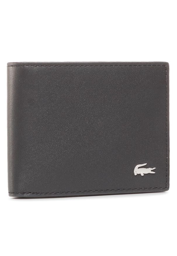 Lacoste Portfel S Slim Billfold Id Slot NH1407FG Czarny. Kolor: czarny. Materiał: skóra
