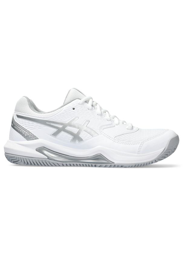 Damskie buty do tenisa Asics Gel-Dedicate 8 Clay. Zapięcie: sznurówki. Kolor: szary, biały, wielokolorowy. Materiał: materiał, syntetyk. Szerokość cholewki: normalna. Sport: tenis