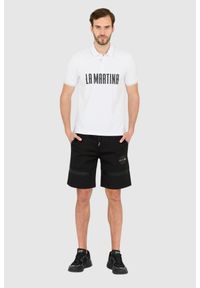 La Martina - LA MARTINA Męska biała koszulka polo Regular Fit, Rozmiar XXL. Typ kołnierza: polo. Kolor: biały #5