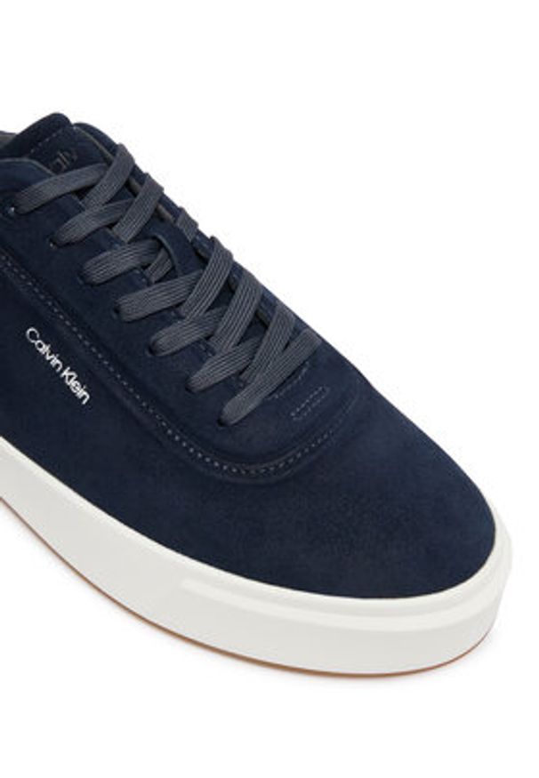Calvin Klein Sneakersy Basket Cupsole Oxf Lup Hf Su HM0HM02131 Granatowy. Kolor: niebieski. Materiał: skóra, zamsz
