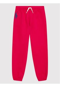 Polo Ralph Lauren Spodnie dresowe Boston 312854719004 Różowy Regular Fit. Kolor: różowy. Materiał: syntetyk