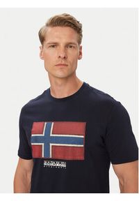 Napapijri T-Shirt S-Flag Tiki Ss NP0A8A6I1761 Granatowy Regular Fit. Kolor: niebieski. Materiał: bawełna #2