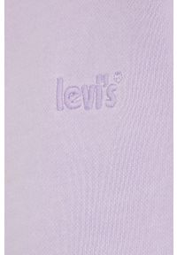 Levi's® - Levi's bluza bawełniana damska kolor fioletowy gładka. Okazja: na spotkanie biznesowe. Kolor: fioletowy. Materiał: bawełna. Długość rękawa: raglanowy rękaw. Wzór: gładki. Styl: biznesowy #2