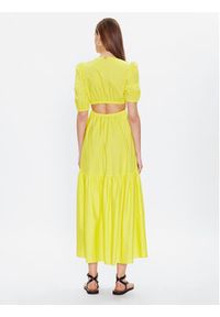 TwinSet - TWINSET Sukienka letnia 231TT2044 Żółty Regular Fit. Kolor: żółty. Materiał: bawełna. Sezon: lato #3
