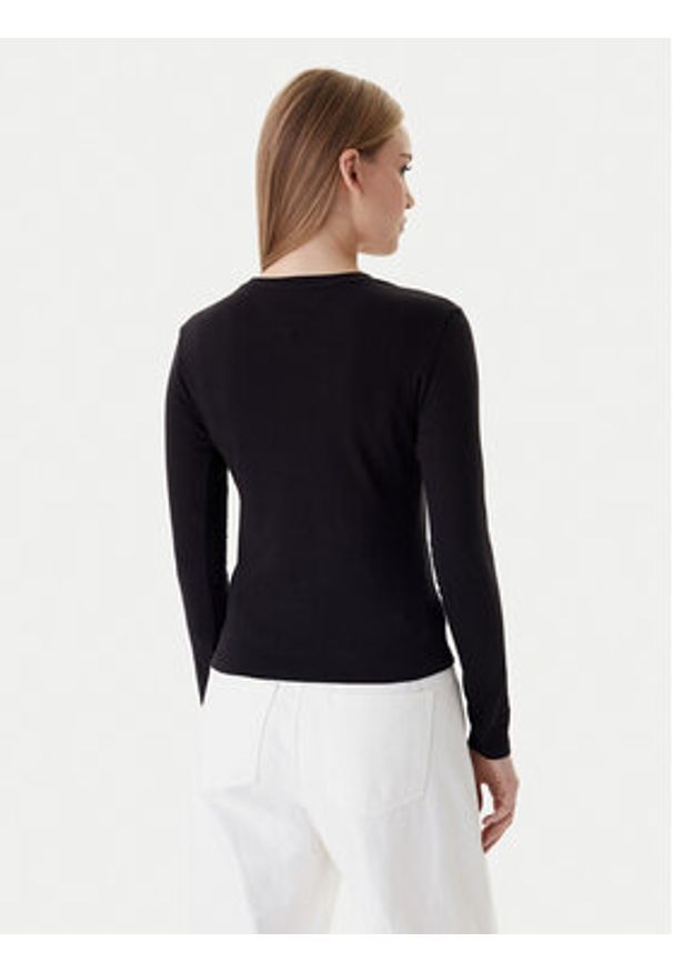 Tommy Jeans Bluzka Essential DW0DW21844 Czarny Regular Fit. Kolor: czarny. Materiał: bawełna