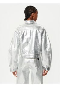 Armani Exchange Kurtka jeansowa XW000098 AF10836 M8047 Srebrny Regular Fit. Kolor: srebrny. Materiał: bawełna #4