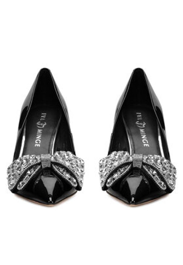 Eva Minge Czółenka SARA-V1278-388-2 Czarny. Kolor: czarny. Materiał: lakier, skóra