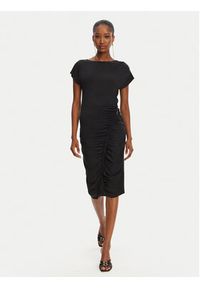 Patrizia Pepe Sukienka codzienna 2A2871/J294-K103 Czarny Regular Fit. Okazja: na co dzień. Kolor: czarny. Materiał: syntetyk. Typ sukienki: proste. Styl: casual