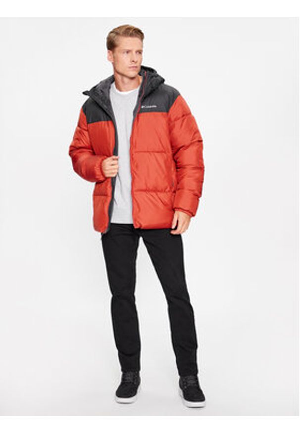 columbia - Columbia Kurtka zimowa Puffect™ Hooded Jacket 200841 Pomarańczowy Regular Fit. Kolor: pomarańczowy. Materiał: syntetyk. Sezon: zima
