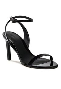 Calvin Klein Sandały Stilleto Sandal 90 - Patent HW0HW01632 Czarny. Kolor: czarny. Materiał: skóra, lakier #5