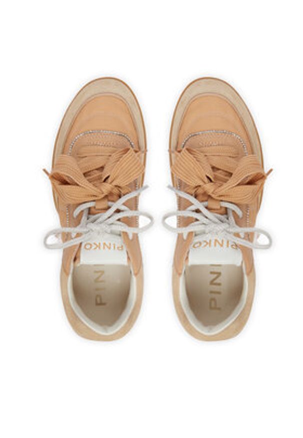 Pinko - PINKO Sneakersy Gea 02 SS0179 P076 Beżowy. Kolor: beżowy. Materiał: materiał