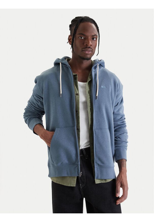 Quiksilver Bluza Salt Water Zip EQYFT05160 Niebieski Comfort Fit. Kolor: niebieski. Materiał: bawełna