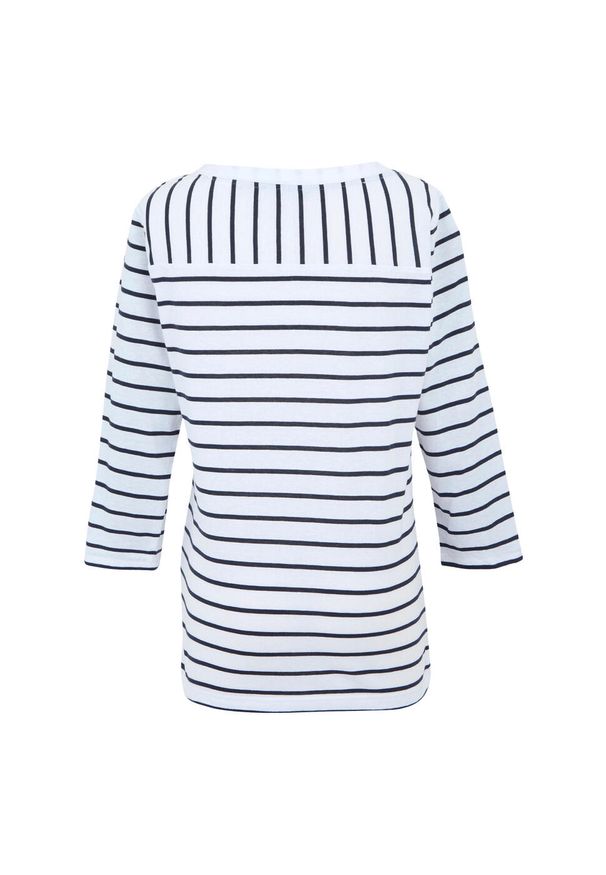 Regatta - T-shirt Damski W Paski Baylette II. Kolor: biały, wielokolorowy, niebieski. Wzór: paski