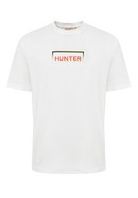 Hunter T-Shirt Abele UNISEX HARU0007251 Biały Regular Fit. Kolor: biały. Materiał: bawełna #3