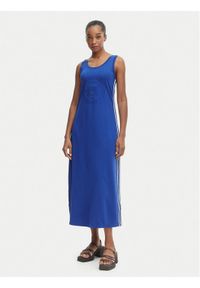 LOLA CASADEMUNT Sukienka codzienna LS2616148 Niebieski Regular Fit. Okazja: na co dzień. Kolor: niebieski. Materiał: syntetyk. Typ sukienki: proste. Styl: casual #1