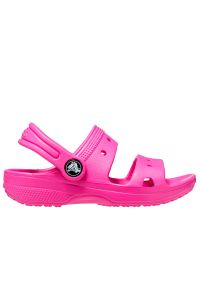 Sandały Crocs Toddler Classic Sandal 207537-6UB - różowe. Kolor: różowy. Materiał: materiał. Styl: sportowy #1