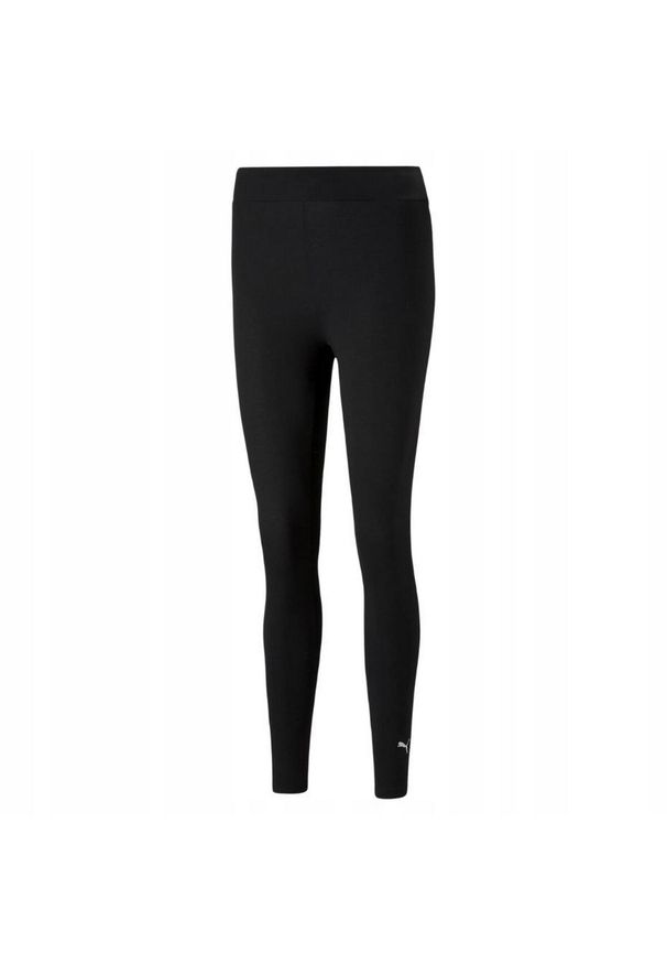 Puma - Damskie Legginsy Z Logo Essentials. Kolor: czarny. Sport: turystyka piesza