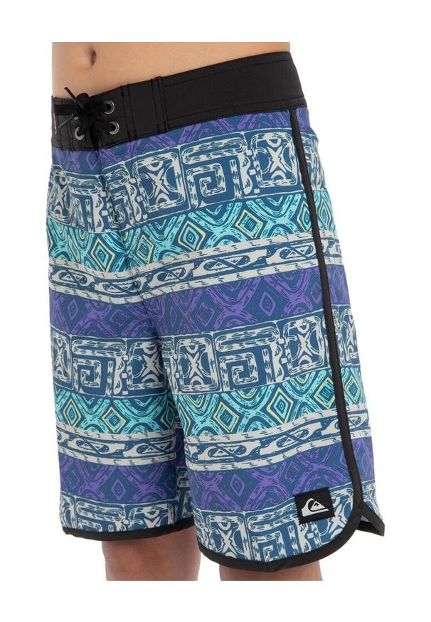 Quiksilver - Spodenki boardshort dla Chłopcy SURFSILK SCALLOP 17" Fioletowy. Kolor: niebieski. Materiał: elastan, poliester