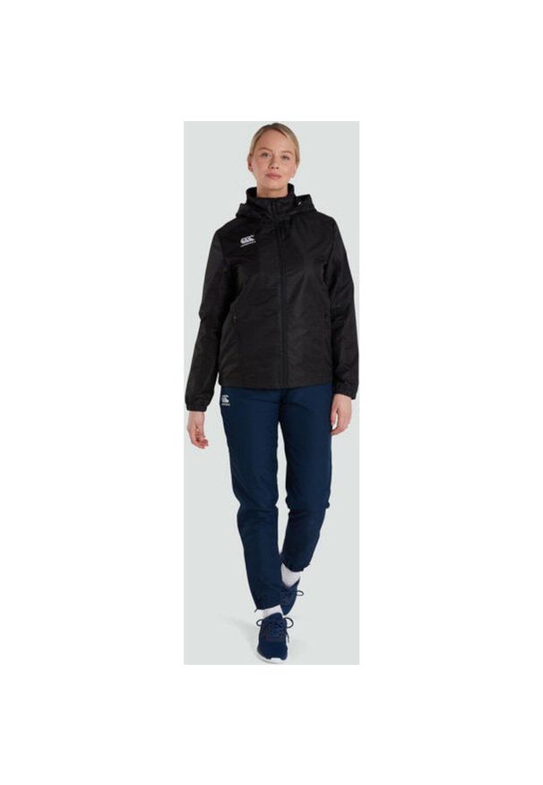CANTERBURY - Damska wodoodporna kurtka zapinana na zamek Canterbury Club Vaposhield. Kolor: czarny. Materiał: softshell