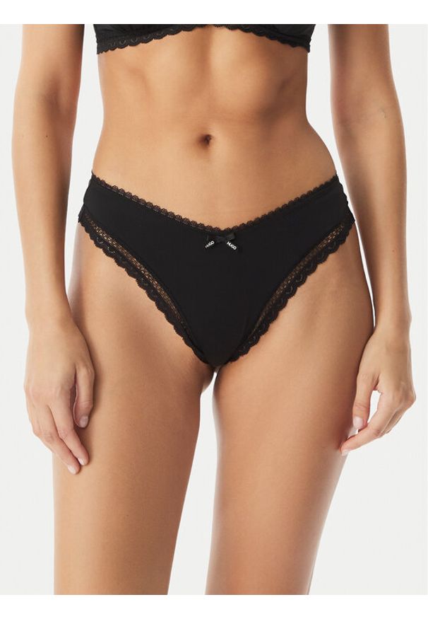 Hugo - HUGO Stringi Unique 50545732 Czarny. Kolor: czarny. Materiał: syntetyk