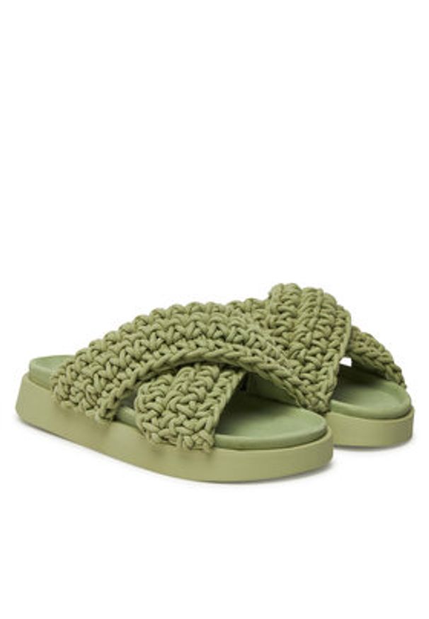 Inuikii Klapki Woven 70104-105 Zielony. Kolor: zielony. Materiał: materiał