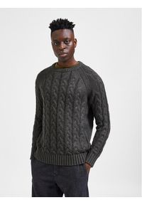 Selected Homme Sweter Bill 16086658 Szary Regular Fit. Kolor: szary. Materiał: bawełna #1