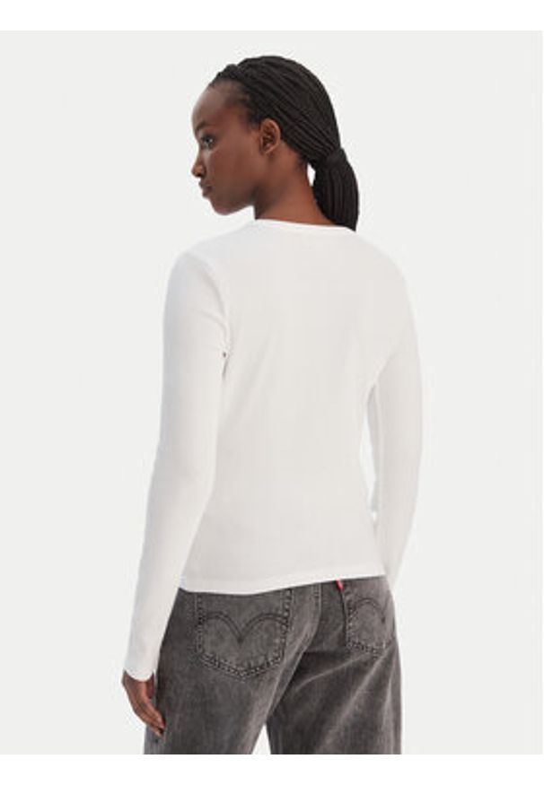 Calvin Klein Jeans Bluzka LV047E205G Biały Slim Fit. Kolor: biały. Materiał: bawełna