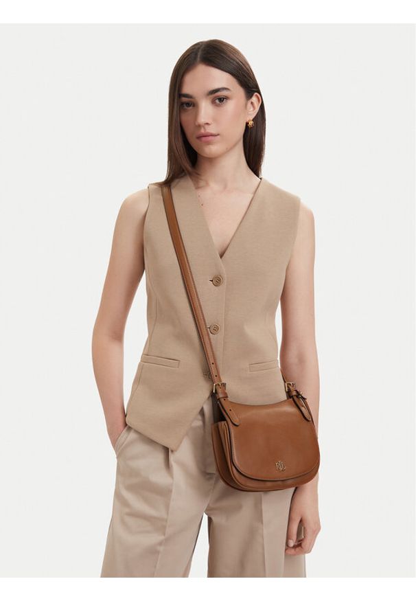 Lauren Ralph Lauren - LAUREN RALPH LAUREN Torebka 431P06070001 Brązowy. Kolor: brązowy. Materiał: skórzane