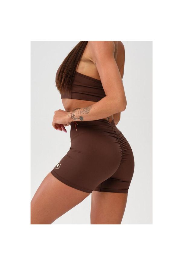 ROUGH RADICAL - Damskie spodenki szorty treningowe fitness Rough Radical Zoya Push-up Shorts. Kolor: brązowy. Sport: fitness