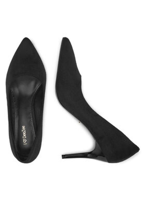 DeeZee Szpilki DZ002 Czarny. Kolor: czarny. Materiał: materiał. Obcas: na szpilce