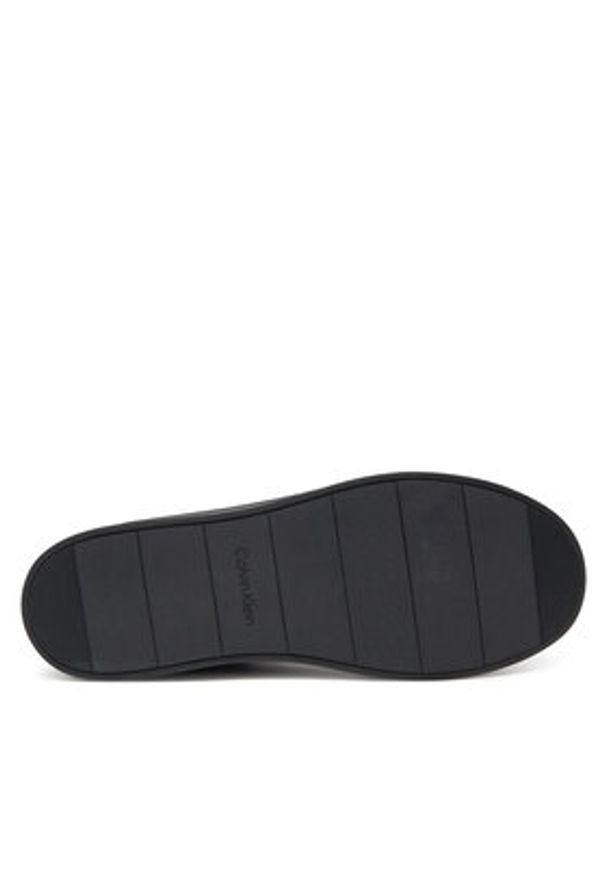 Calvin Klein Sneakersy Low Top Lace Up Lth HM0HM01971 Czarny. Kolor: czarny. Materiał: skóra
