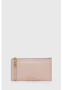 MICHAEL Michael Kors portfel skórzany damski kolor różowy. Kolor: różowy. Materiał: skóra #1